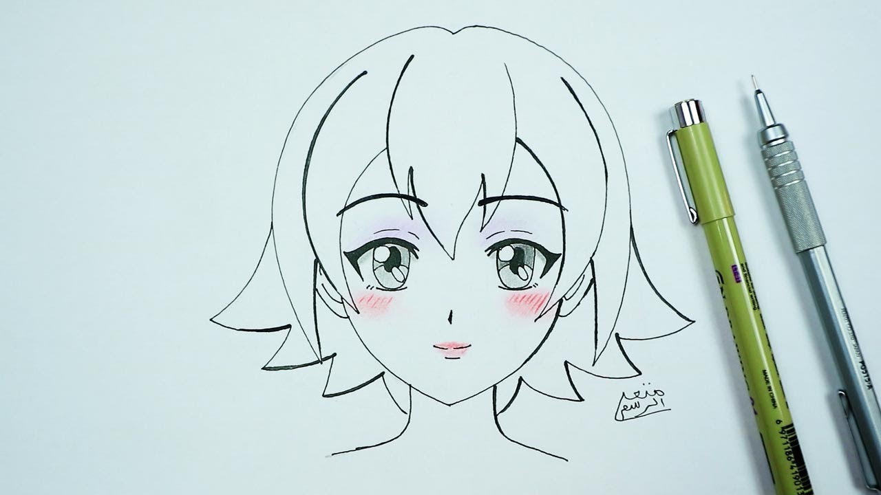 رسم انمي بنات , اجمل رسومات لانمى بنت