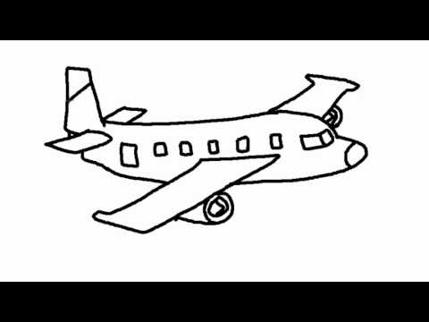 كيف ترسم طائرة , رسومات سهله بالورقه و القلم - دلوعه كشخه